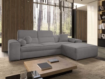 Vitoran 3-sits Bäddsoffa med Divan Högervänd - Mörkgrå - Möbler - Soffa - Bäddsoffa