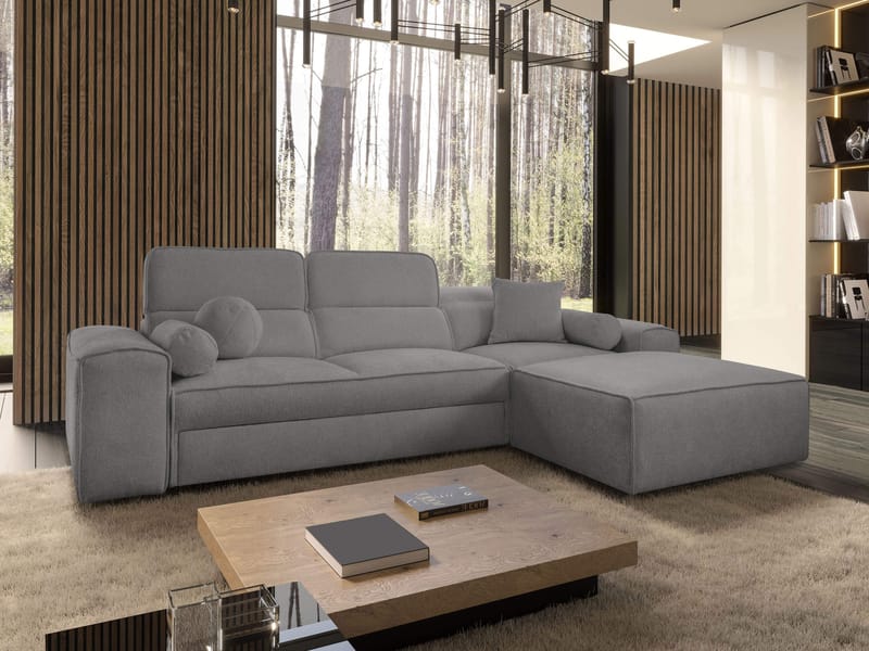 Vitoran 3-sits Bäddsoffa med Divan Högervänd - Mörkgrå - Möbler - Soffa - Bäddsoffa