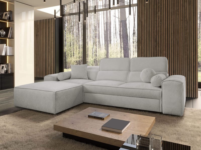 Vitoran 3-sits Bäddsoffa med Divan Vänstervänd - Ljusgrå - Möbler - Soffa - Bäddsoffa