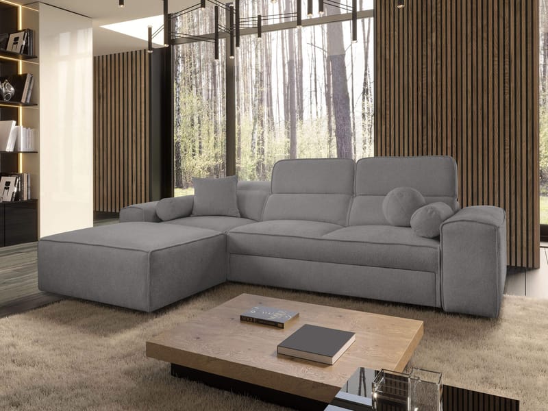 Vitoran 3-sits Bäddsoffa med Divan Vänstervänd - Mörkgrå - Möbler - Soffa - Bäddsoffa