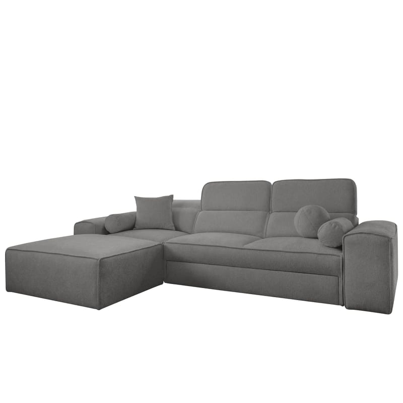 Vitoran 3-sits Bäddsoffa med Divan Vänstervänd, Mörkgrå