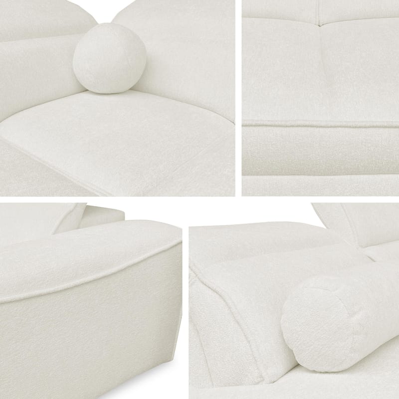 Vitoran 3-sits Bäddsoffa med Schäslong Högervänd - ljusgrå - Möbler - Soffa - Bäddsoffa