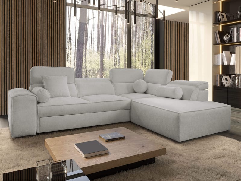 Vitoran 3-sits Bäddsoffa med Schäslong Högervänd - ljusgrå - Möbler - Soffa - Bäddsoffa