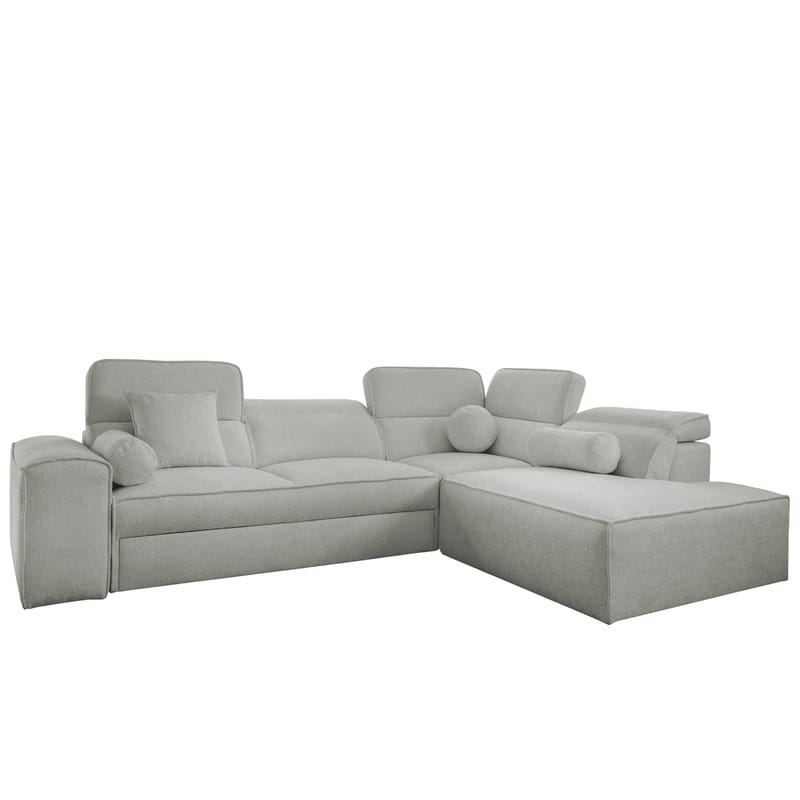 Vitoran 3-sits Bäddsoffa med Schäslong Högervänd, ljusgrå