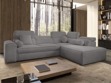 Vitoran 3-sits Bäddsoffa med Schäslong Högervänd - mörkgrå - Möbler - Soffa - Bäddsoffa