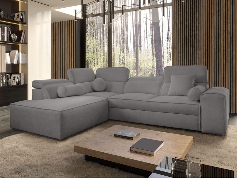 Vitoran 3-sits Bäddsoffa med Schäslong Vänstervänd - mörkgrå - Möbler - Soffa - Bäddsoffa
