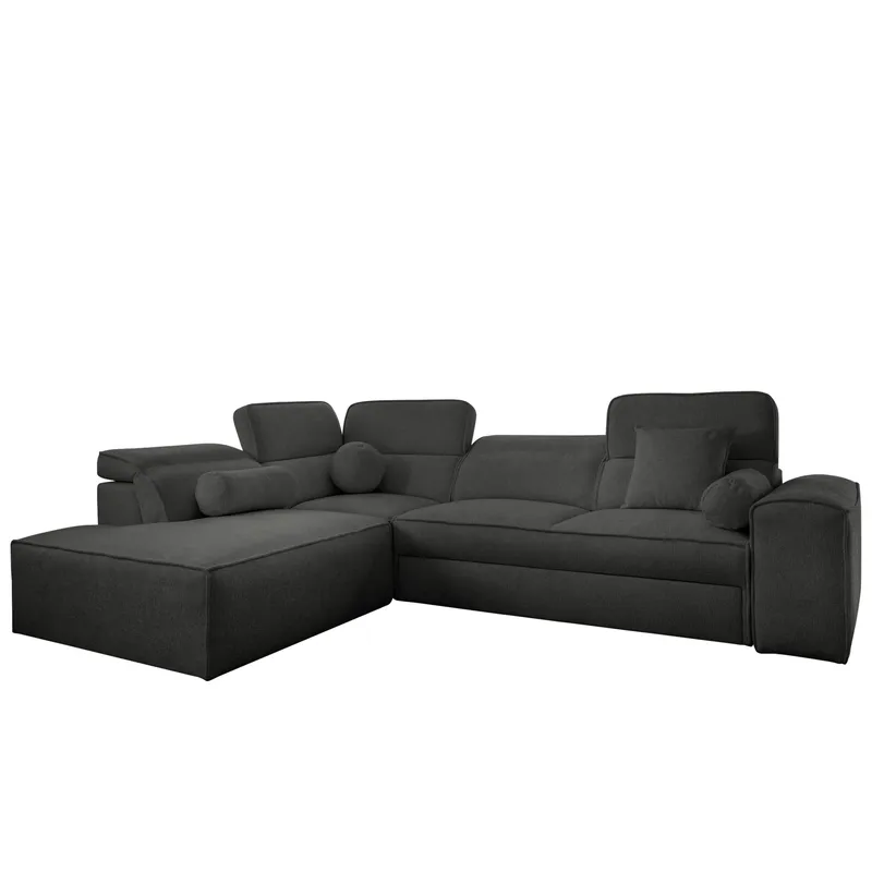 Vitoran 3-sits Bäddsoffa med Schäslong Vänstervänd, svart