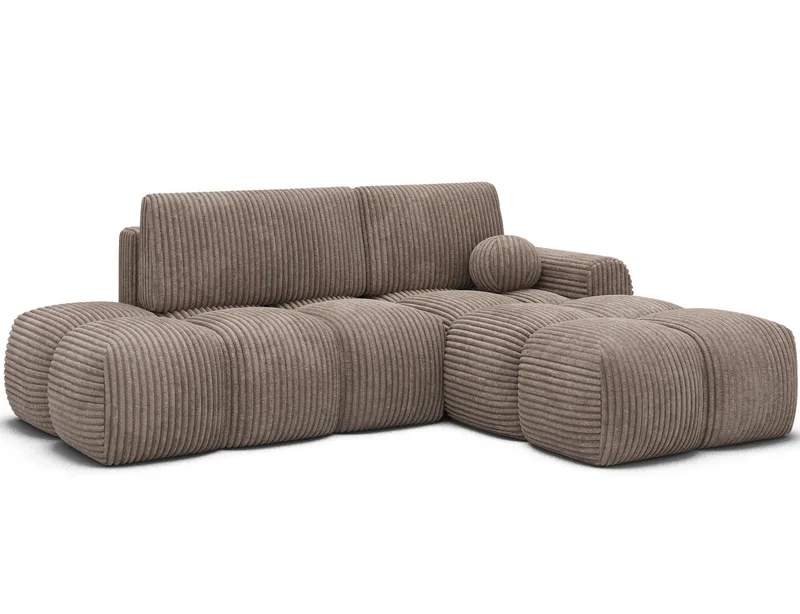 Vittario 3-sits Bubblig Bäddsoffa med Divan och förvaring Höger, Modullo 20