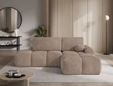 Vittario 3-sits Bubblig Bäddsoffa med Divan och förvaring Höger - Modullo 20 - Möbler - Soffa - Bäddsoffa