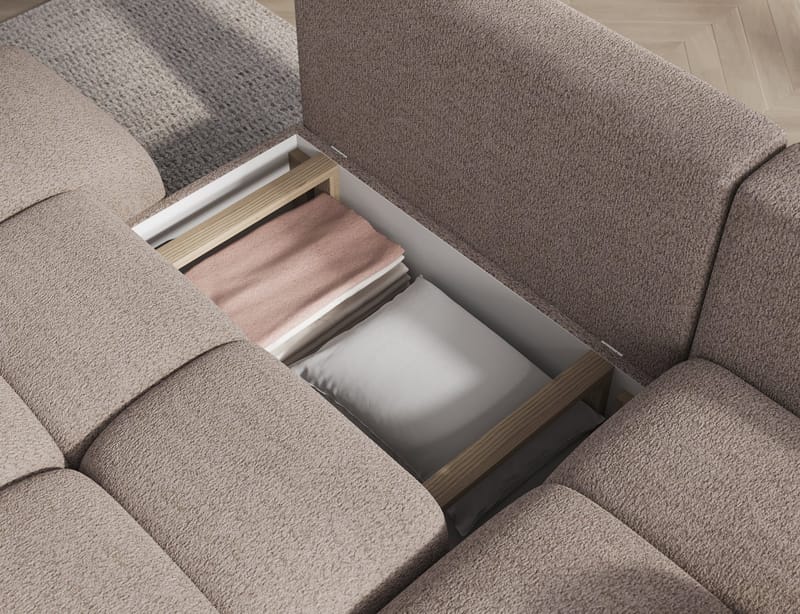 Vittario 3-sits Bubblig Bäddsoffa med Divan och förvaring Höger - Royal 18 - Möbler - Soffa - Bäddsoffa