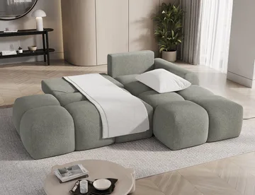 Vittario 3-sits Bubblig Bäddsoffa med Divan och förvaring Höger - Xillar 100 - Möbler - Soffa - Bäddsoffa