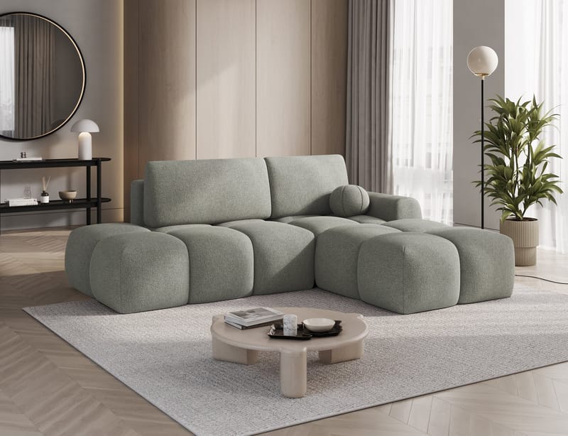 Vittario 3-sits Bubblig Bäddsoffa med Divan och förvaring Höger - Xillar 100 - Möbler - Soffa - Bäddsoffa
