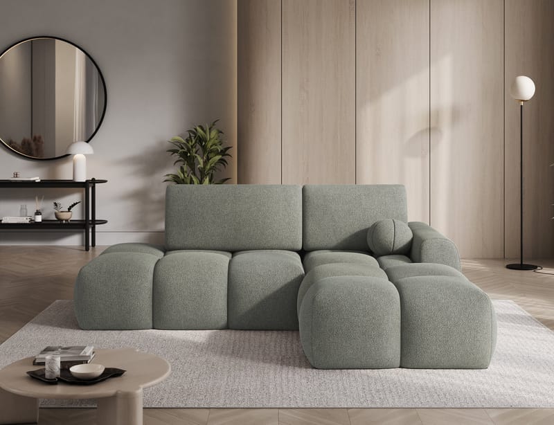 Vittario 3-sits Bubblig Bäddsoffa med Divan och förvaring Höger - Xillar 100 - Möbler - Soffa - Bäddsoffa