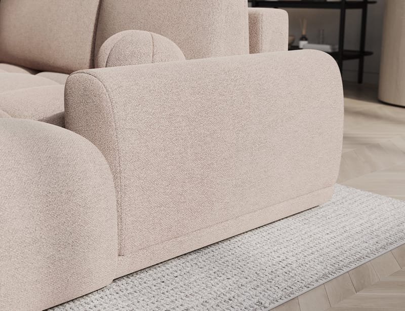 Vittario 3-sits Bubblig Bäddsoffa med Divan och förvaring Höger - Xillar 20 - Möbler - Soffa - Bäddsoffa