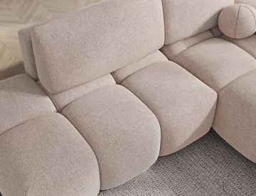 Vittario 3-sits Bubblig Bäddsoffa med Divan och förvaring Höger - Xillar 20 - Möbler - Soffa - Bäddsoffa