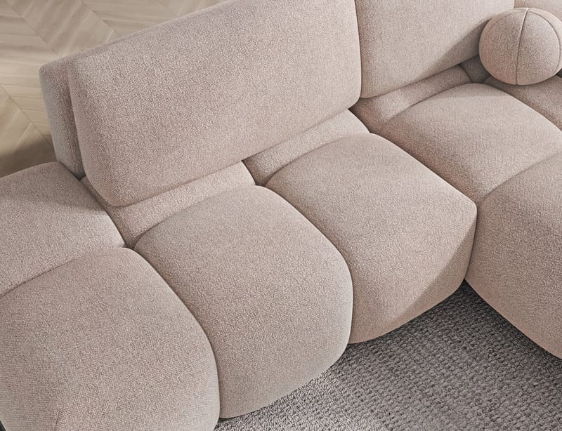 Vittario 3-sits Bubblig Bäddsoffa med Divan och förvaring Höger - Xillar 20 - Möbler - Soffa - Bäddsoffa