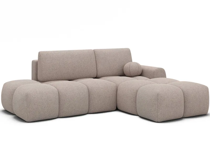 Vittario 3-sits Bubblig Bäddsoffa med Divan och förvaring Höger, Xillar 20