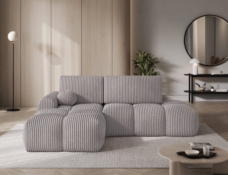 Vittario 3-sits Bubblig Bäddsoffa med Divan och förvaring Vänster - Modullo 03 - Möbler - Soffa - Bäddsoffa