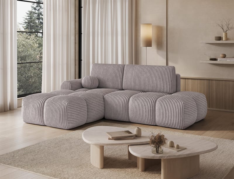 Vittario 3-sits Bubblig Bäddsoffa med Divan och förvaring Vänster - Modullo 03 - Möbler - Soffa - Bäddsoffa