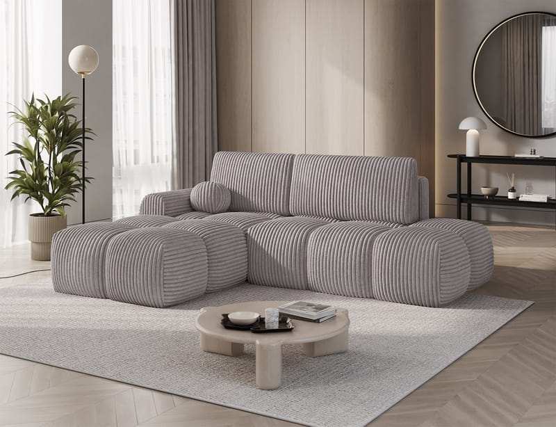 Vittario 3-sits Bubblig Bäddsoffa med Divan och förvaring Vänster - Modullo 03 - Möbler - Soffa - Bäddsoffa