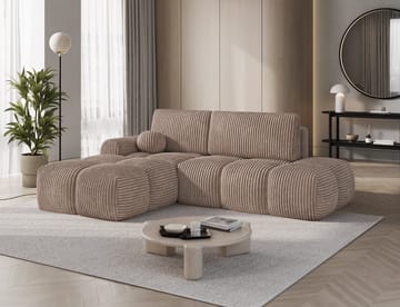 Vittario 3-sits Bubblig Bäddsoffa med Divan och förvaring Vänster - Modullo 20 - Möbler - Soffa - Bäddsoffa