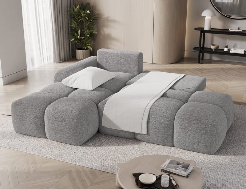 Vittario 3-sits Bubblig Bäddsoffa med Divan och förvaring Vänster - Royal 04 - Möbler - Soffa - Bäddsoffa