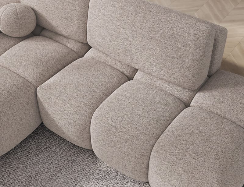 Vittario 3-sits Bubblig Bäddsoffa med Divan och förvaring Vänster - Royal 18 - Möbler - Soffa - Bäddsoffa