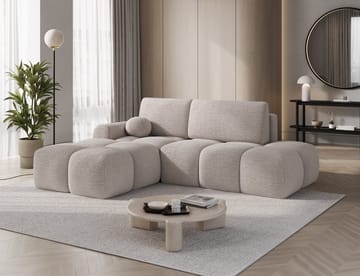 Vittario 3-sits Bubblig Bäddsoffa med Divan och förvaring Vänster - Royal 18 - Möbler - Soffa - Bäddsoffa