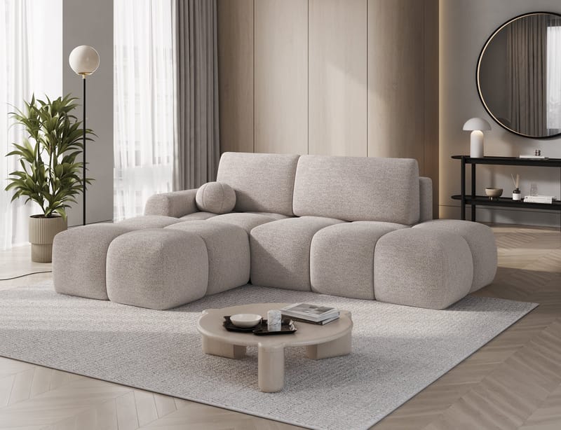 Vittario 3-sits Bubblig Bäddsoffa med Divan och förvaring Vänster - Royal 18 - Möbler - Soffa - Bäddsoffa