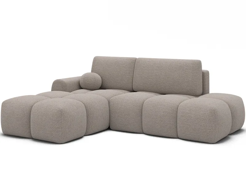 Vittario 3-sits Bubblig Bäddsoffa med Divan och förvaring Vänster, Royal 18