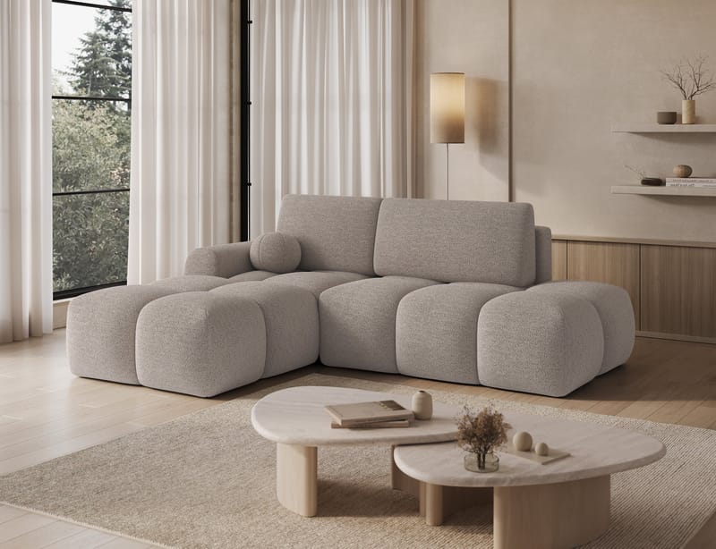Vittario 3-sits Bubblig Bäddsoffa med Divan och förvaring Vänster - Royal 18 - Möbler - Soffa - Bäddsoffa
