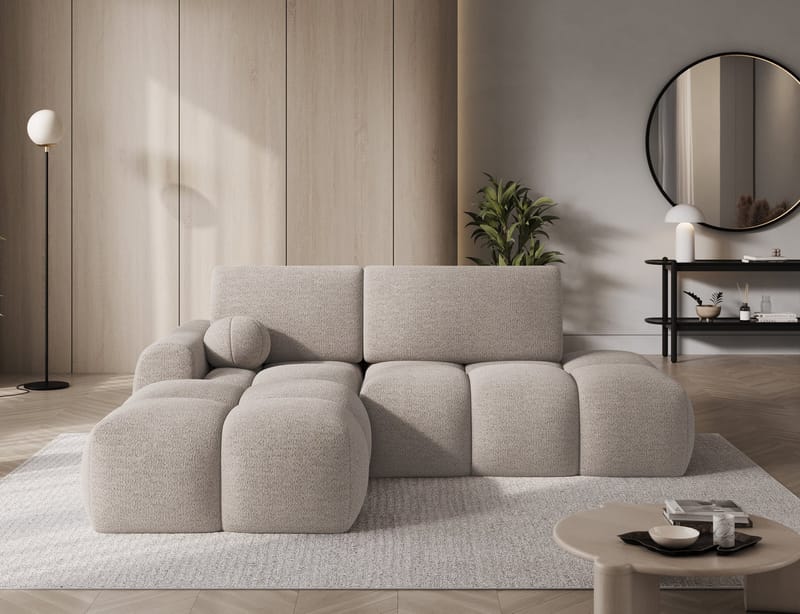 Vittario 3-sits Bubblig Bäddsoffa med Divan och förvaring Vänster - Royal 18 - Möbler - Soffa - Bäddsoffa