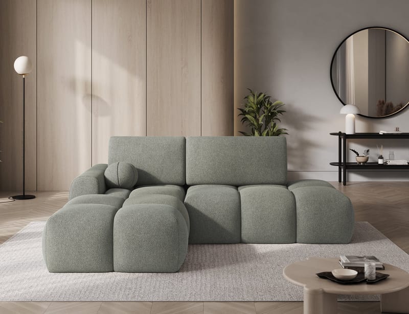Vittario 3-sits Bubblig Bäddsoffa med Divan och förvaring Vänster - Xillar 100 - Möbler - Soffa - Bäddsoffa