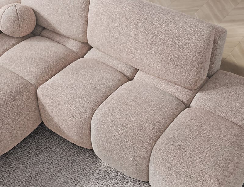 Vittario 3-sits Bubblig Bäddsoffa med Divan och förvaring Vänster - Xillar 20 - Möbler - Soffa - Bäddsoffa
