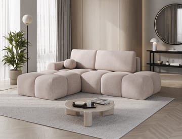 Vittario 3-sits Bubblig Bäddsoffa med Divan och förvaring Vänster - Xillar 20 - Möbler - Soffa - Bäddsoffa