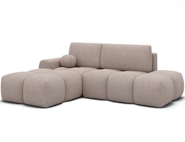 Vittario 3-sits Bubblig Bäddsoffa med Divan och förvaring Vänster - Xillar 20 - Möbler - Soffa - Bäddsoffa