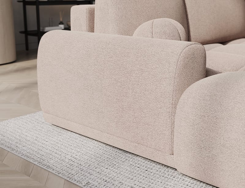 Vittario 3-sits Bubblig Bäddsoffa med Divan och förvaring Vänster - Xillar 20 - Möbler - Soffa - Bäddsoffa