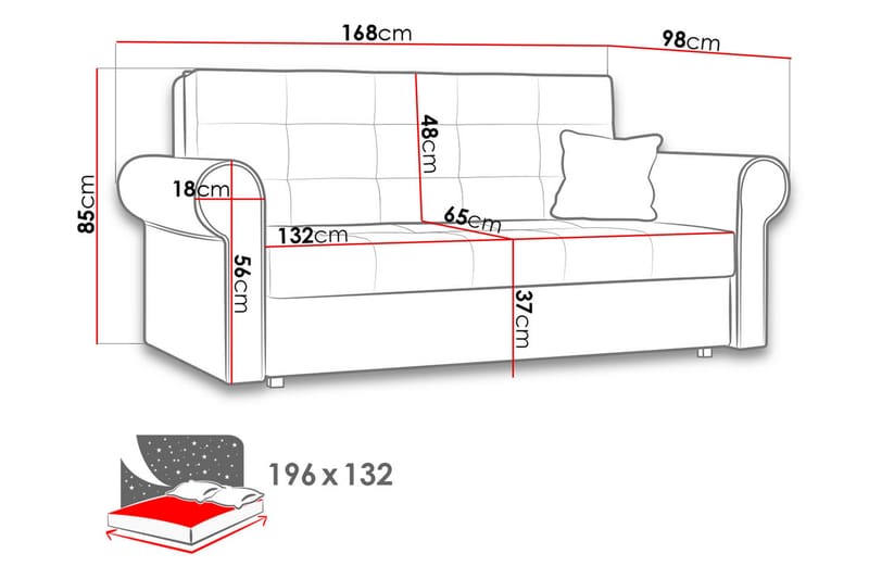 Viva Silver soffa - Grå - Bäddsoffa - Bäddsoffa 3 sits - Sammetssoffa