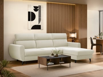 Vylon 3-sits Bäddsoffa med divan - beige - Möbler - Soffa - Bäddsoffa