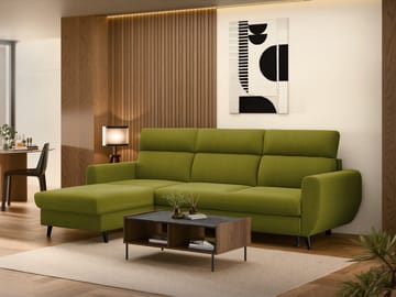 Vylon 3-sits Bäddsoffa med divan - Grön - Möbler - Soffa - Bäddsoffa