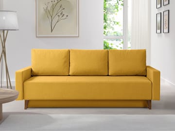 Waldsten 3-sits Bäddsoffa - Gul - Möbler - Soffa - Bäddsoffa