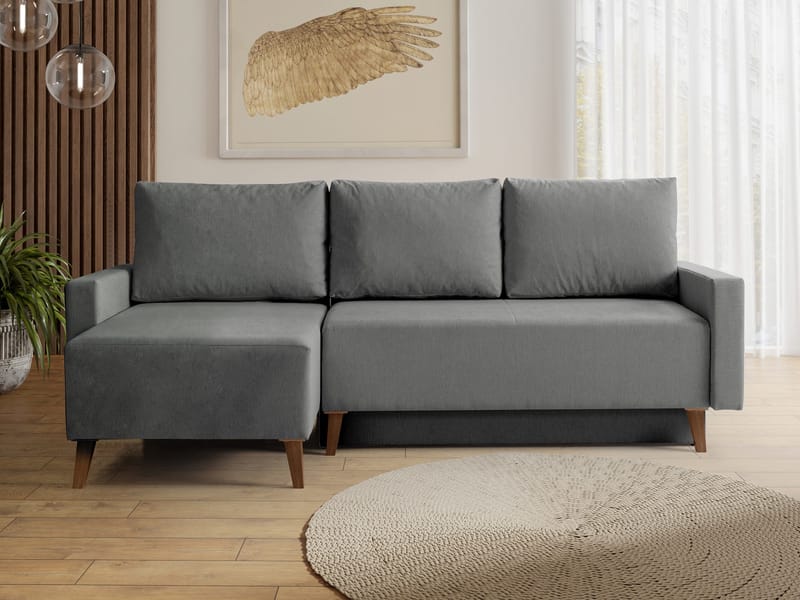 Waldsten 3-sits Bäddsoffa med Divan - Grå - Möbler - Soffa - Bäddsoffa