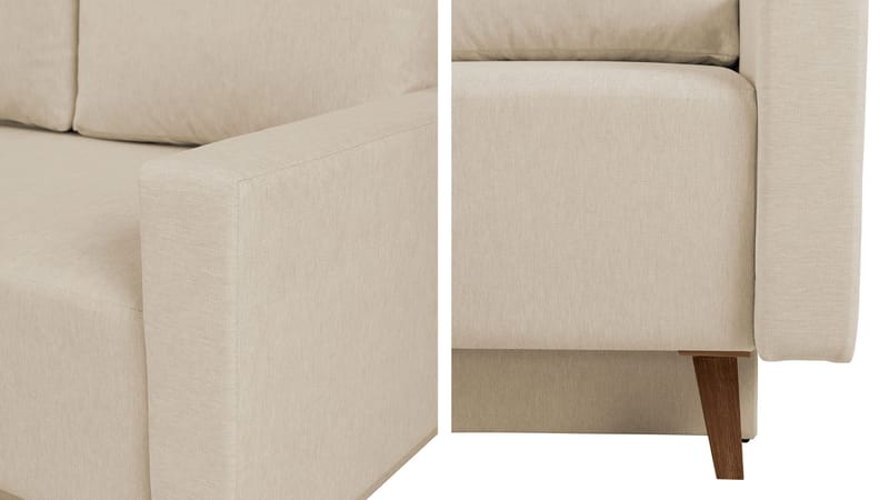 Waldsten 3-sits Bäddsoffa med Divan - Svart - Möbler - Soffa - Bäddsoffa
