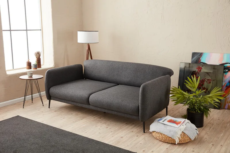 Wenus Bäddsoffa 3-sits 180x90 cm - Antracit - Möbler - Soffa - Bäddsoffa