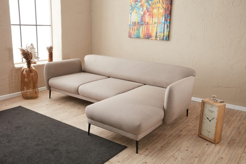 Wenus Divanbäddsoffa 3-sits - Beige - Bäddsoffa - Hörnbäddsoffa