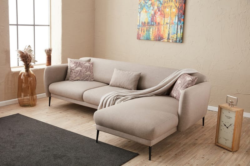 Wenus Divanbäddsoffa 3-sits - Beige - Möbler - Soffa - Divansoffor & schäslongsoffa - 3 sits soffa med divan