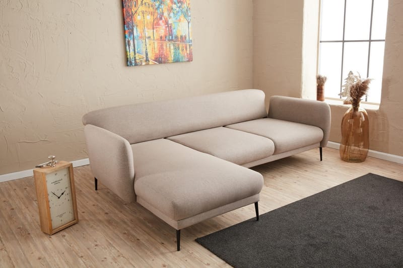 Wenus Divanbäddsoffa 3-sits - Beige - Möbler - Soffa - Divansoffor & schäslongsoffa - 3 sits soffa med divan