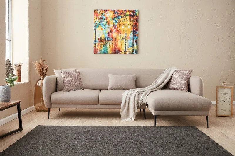 Wenus Divanbäddsoffa 3-sits, Beige