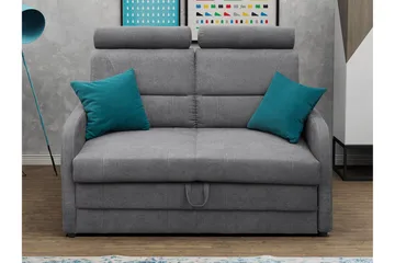 Wibaro Bäddsoffa 144x91x117 cm - Grå - Möbler - Soffa - Bäddsoffa