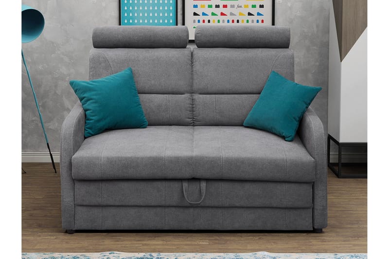 Wibaro Bäddsoffa 144x91x117 cm - Grå - Möbler - Soffa - Bäddsoffa